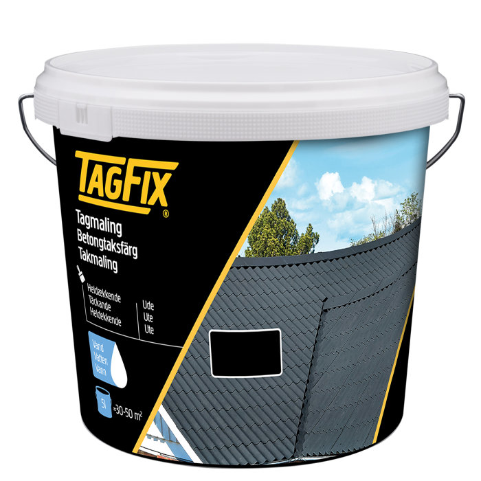 Takmaling vannbasert svart 5 liter - Tagfix